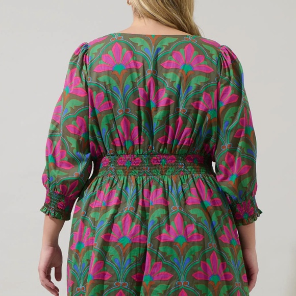 NWT Sugarlips Bold Print Smocked Mini Dress - Picture 2 of 5